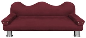 Cama Sofá Pet Meg Para Cães E Gatos Elegante e confortável Suede Bordô
