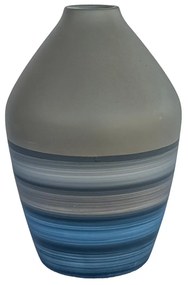 Vaso Reto decorativo em Cerâmica 25x16x16 - Lagunas Fosco Kleiner