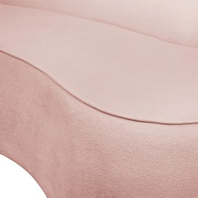 Sofá 2 Lugares Orgânico 140cm Pé Ferro Preto Morgan Bouclê D03 - D'Rossi - Rose