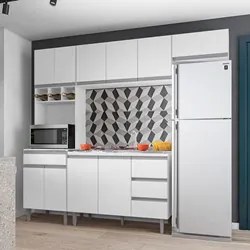 Cozinha Modulada 5 Peças Balcão com Pia 120cm Andréia Branco - AJL Móv