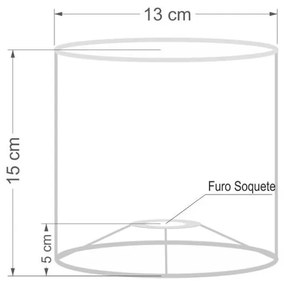 Cúpula Abajur Cilíndrica Cp-7001 Ø13x15cm - Verde Folha