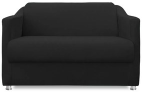 Namoradeira Cecilia 2 Lugares Suede Preto 1,20 m Decorativa Sala Recepção