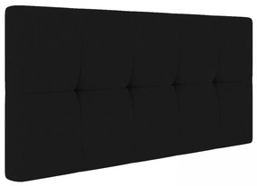 Cabeceira Painel Nina Para Cama Box Casal 140 cm Linho - D'Rossi - A79 Preto