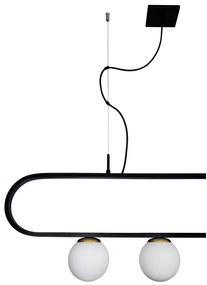 Pendente Dama 150X30Cm 3Xg9 / Cabo Aço Chumbador + Cabo Rayon / Globo... (BT - Branco Texturizado, FOSCO)
