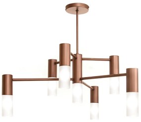 Plafon Fence Haste Fixa Vidro Tubo Ø60X60Cm 7Xg9 - Old Artisan Plf-564... (DOURADO FOSCO)