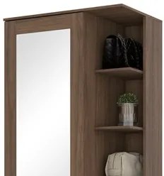 Sapateira 1 Porta com Espelho Duetto Castanho - Henn