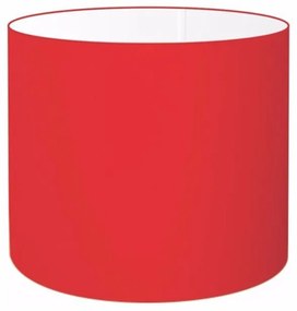 Cúpula Abajur Cilíndrica Cp-8010 Ø25x25cm Vermelho