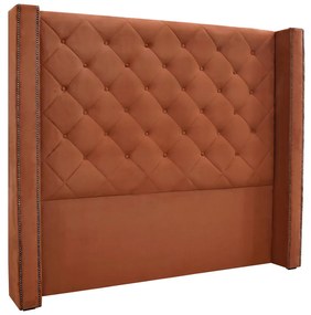 Cabeceira Cama Box Queen 160 cm Vicenza Veludo S04 - D'Rossi - Cobre