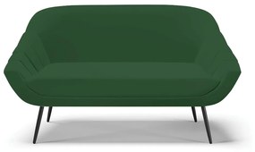 Kit 01 Namoradeira 02 Lugares e 01 Poltrona Giovana Veludo Pés Palito de Ferro D03 - D'Rossi - Verde Esmeralda