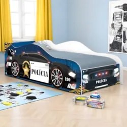 Cama Solteiro Infantil Baixa Para Colchão 188x88cm Policial K06 - Mpoz