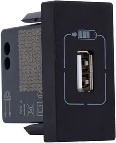 Modulo Tomada Carregador Usb Pial Plus+ 1,5A Preto
