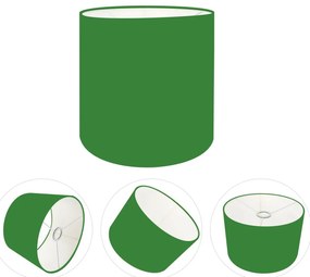 Cúpula Abajur Cilíndrica Cp-7005 Ø18x18cm Verde Folha