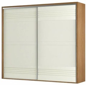 Roupeiro Menfis 2 Portas cor Freijo Off White 267cm - 66711 Sun House