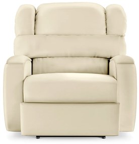 Poltrona do Papai Sala de Cinema Reclinável Kylie Power Elétrica PU Bege G23