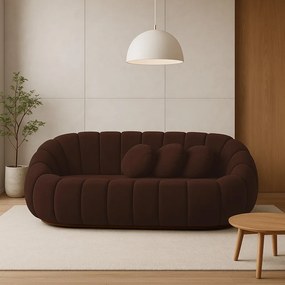 Sofá 2 Lugares Orgânico para Sala Cloud Bouclê E03 - D'Rossi - Marrom
