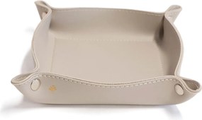 Porta Objetos de Mesa Sottile Casa em Couro PU Gelo - P  P