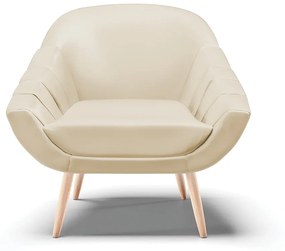 Kit 01 Namoradeira 02 Lugares e 02 Poltronas Giovana Corino Bege Pés Palito Natural - D'Rossi