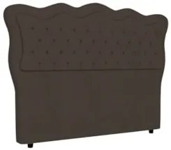 Cabeceira Casal Cama Box 140cm Oregon Z04 Veludo Marrom - Mpozenato