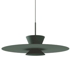 Pendente Tule Ø50X25Cm 1Xmr16 - Usina 25120/50 (OL-F - Verde Oliva Fosco, OL-F - Verde Oliva Fosco)