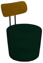 Poltrona Decorativa para Sala de Estar Redonda 53cm Le Moon Z32 Veludo