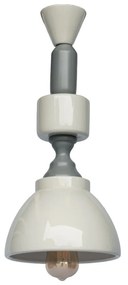 Luminária Farol 1 - palha alto brilho e cinza claire