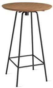 Mesa Bistro Vegas com Tampo MDF Rattan Base Aco Preta 68 cm (DIAM) - 55744 Sun House