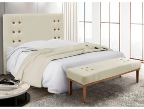 Kit Recamier e Cabeceira Santorini SPZ 160cm Veludo - ADJ Decor