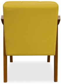 Poltrona Decorativa Vênus Veludo Amarelo