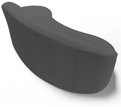 Sofá Living  3 Lugares 260cm Braço Esquerdo Mozart D06 Bouclê Chumbo -