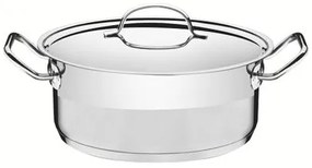 Caçarola Rasa Tramontina Professional Aço Inox 7,1L com Tampa Plana e Fundo Triplo 28cm