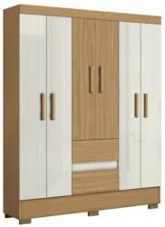 Guarda Roupa Casal 150cm 6 Portas Raely Atacama/Off A15 - Mpozenato