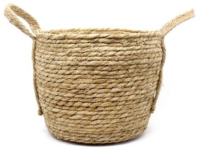 Cesto de Fibra Natural Seagrass 24,5x31x33 cm - Indo Decorar