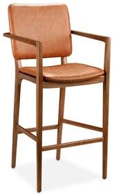 Banqueta com Braço Alexandra Estofada Estrutura Madeira Liptus Design Sustentável