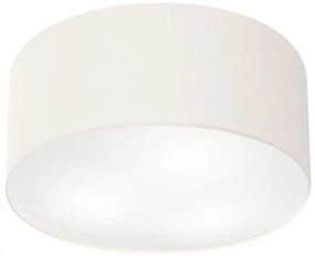 Plafon Cilíndrico Md-3055 Cúpula em Tecido 80x21cm Branco - Bivolt