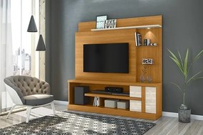 Home Theater Alan Cinamomo/Off White - Madetec Móveis