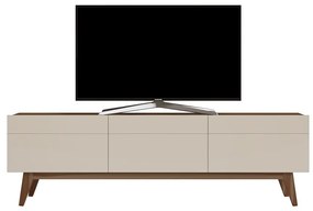 Rack Bancada 3 Gavetas 180cm Amy Off White/Freijó G29 - Gran Belo