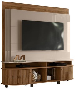 Estante de TV 65 Pol 183cm Sala de Estar Fayron M20 - D'Rossi - Fendi e Naturale