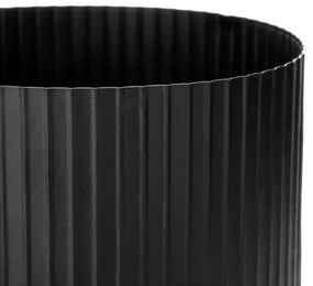 Cachepot Decorativo de Metal 3D Preto 22x29 cm - D'Rossi