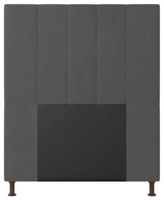 Cabeceira Malibu Para Cama Box Solteiro 90 cm Suede - D'Rossi - Grafite