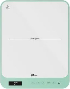 Cooktop de Indução Portátil Fischer 1 Boca Bivolt Touch Screen Verde Pistache