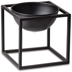 Kit 03 Cachepot com Suporte Metálico Preto - D'Rossi