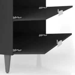 Armário de Cozinha CP01 Com Pia 100cm Pérola Z34 Preto      - Mpozenat