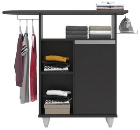 Tábua de Passar com Balcão 01 Porta Lis 107 cm - D'Rossi - Preto