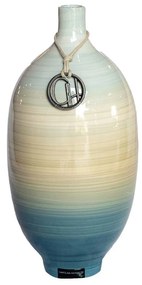 Vaso Garrafa Cuia decorativo em Cerâmica Carolina Haveroth - Borboleta Alto Brilho