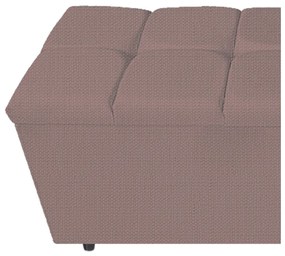 Calçadeira Estofada Manchester 90 cm Solteiro Linho Rosê - ADJ Decor