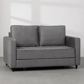 Sofá-Cama Mira Casal Suede Grafite - 1,50 m