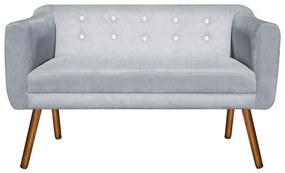 NAMORADEIRA JULIA 2 LUGARES SUEDE CINZA