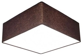 Plafon Quadrado Md-3000 Cúpula em Tecido 25x25x12cm Café - Bivolt