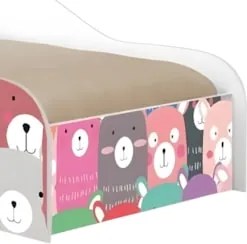 Cama Solteiro Infantil Baixa Para Colchão 188x88cm Ursinhos K06 - Mpoz