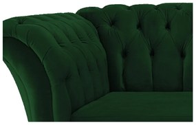 Poltrona Decorativa Chesterfield Sofia Suede Verde - ADJ Decor